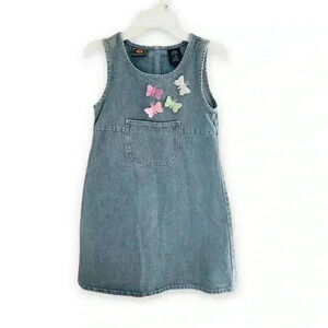 Route 66 Vintage Girl’s Jean Butterfly Dress, size 10